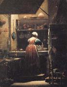 CRESPI, Giuseppe Maria The Scullery Maid Spain oil painting artist